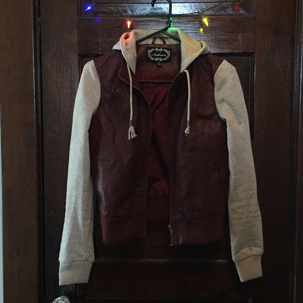 Faux leather/sweatshirt Jacket